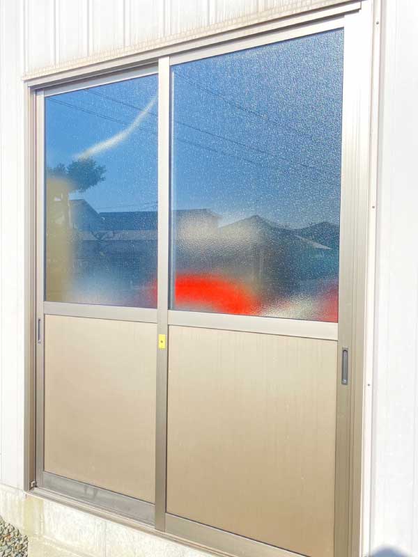 佐賀県のプレハブ-合わせガラス交換-H様
