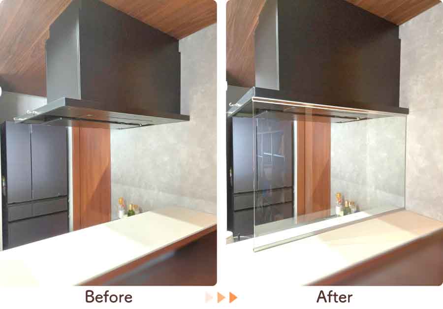 佐賀県三養基郡N様玄関オイルガード取り付けビフォーアフター